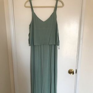 Zara strappy ruffle maxi dress.